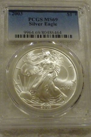 2003 SILVER EAGLE ~ PCGS  MS69