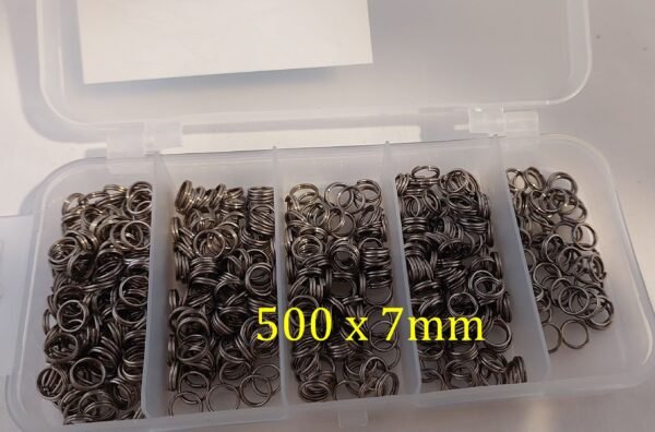7mm Split Rings Value Pack of 500 - MeanFish - Image 3