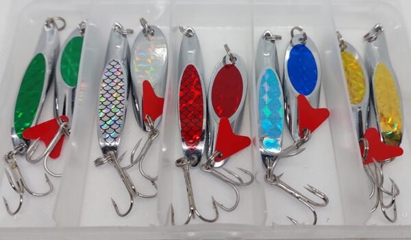 Mega Combo 21gm Kahawai Lures 10 Lures with Tackle Box - Image 2