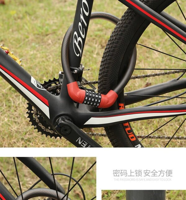5 Digit  Steel Cable Ring Bike Lock - Image 5