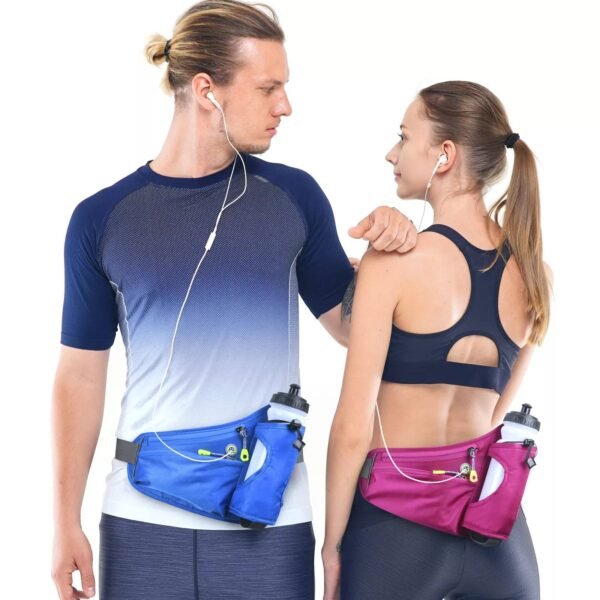 Sports Hydration Belt Bag with Water Bottle Holder - Image 2