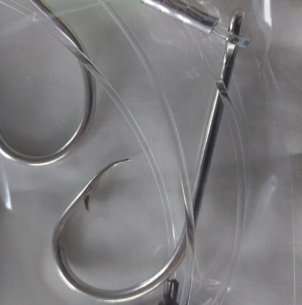 MeanFish Hapuka (Grouper) 2 Hook Rig 14/0 Ezi Bait Hook with Light - Image 3