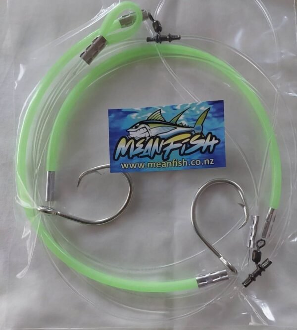 Hapuka (Grouper) 2 Hook Rig 14/0 Circle  Hook with Light - Image 2