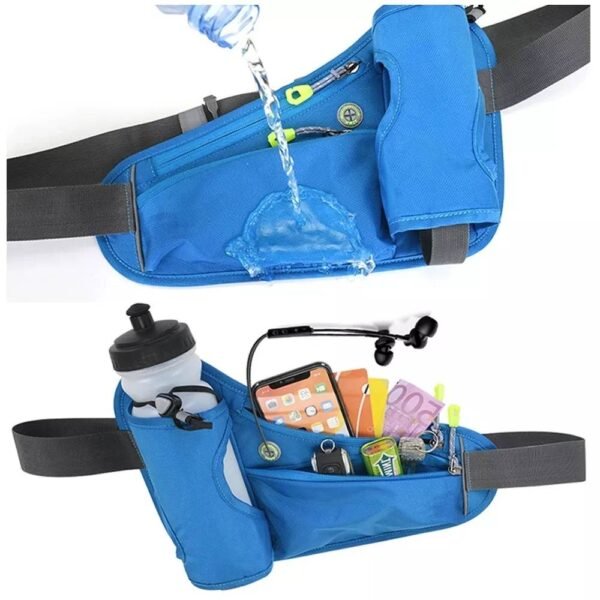 Sports Hydration Belt Bag with Water Bottle Holder - Image 3