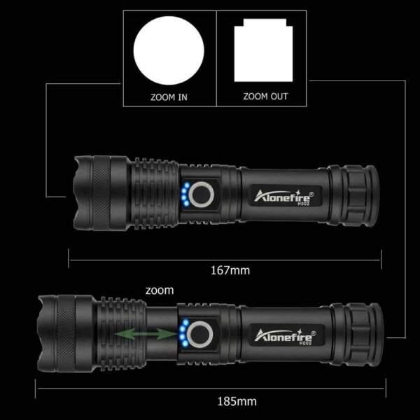 Outdoor Flashlight - Multi Fuction - USB Charged - Image 4