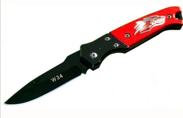 Wolf Folding Knife - Multi Purpose  Red or Blue - Image 2