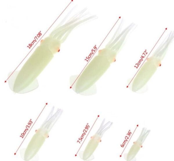 Medium 12cm Lumo Squid Skirts (pack of 4) - Image 2