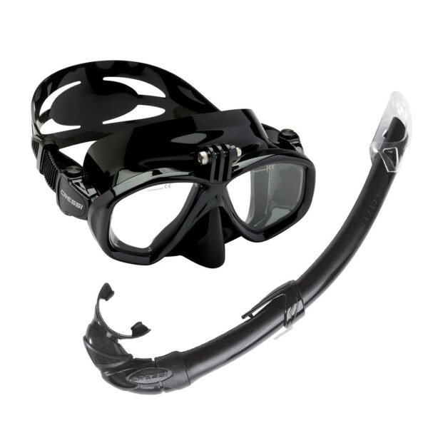 Cressi Action Mask & Gamma Snorkel Set Black
