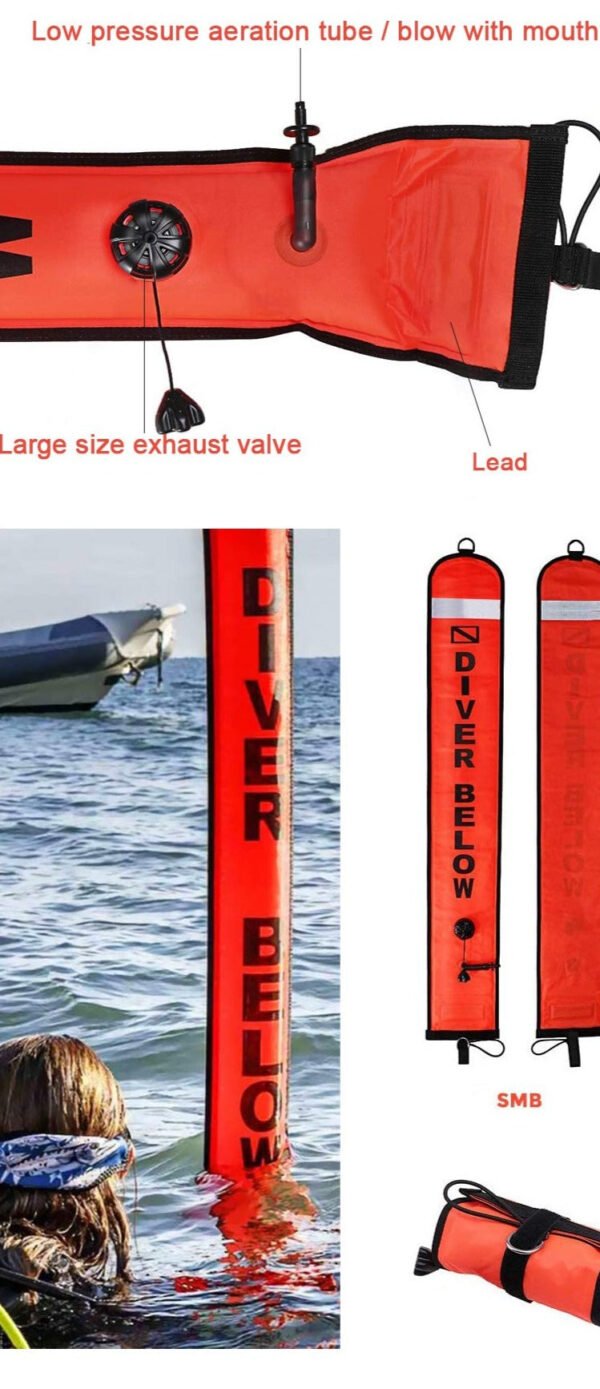Dive Safety 120cm Surface Marker Buoy Pink - Image 6