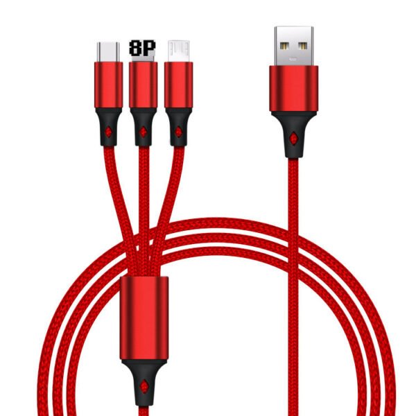 3 in 1 Super Phone Charge and Data Cable for Iphone Samsung  Huawei - 1.2 M Cable - Image 6