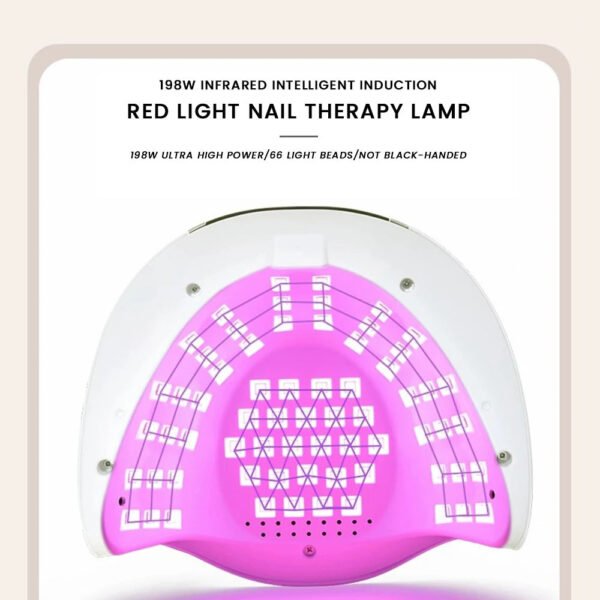 198W High Power Nail Lamp 36 Led Bulbs Nail Dryer Lamp Three-Speed - Image 12