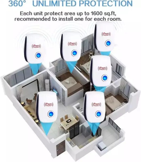 4 Pack Ultrasonic Electric Plug In Indoor Pest Repellant - Image 5