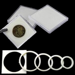 Clear Square Coin Case - 20 Pcs for 20/25/30/35/40mm Coins PVC Free