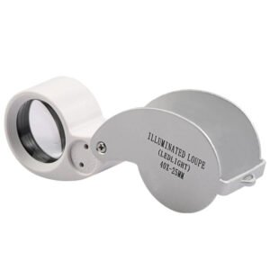 40X Portable Folding Magnifier Loupe - Illuminated Magnifier