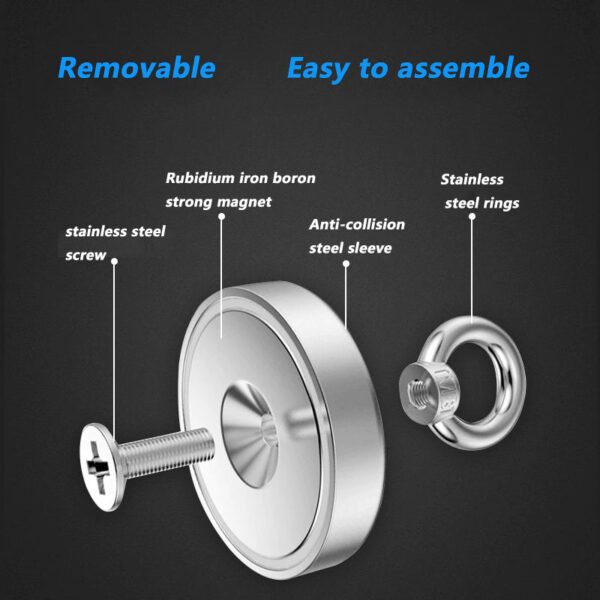 48mm Fishing Magnet ~ Neodymium Fishing Magnet (50kg) - Image 8