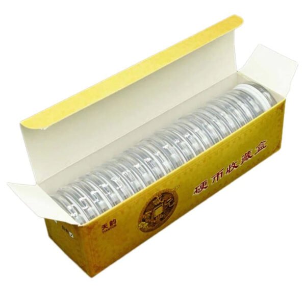 20Pcs Clear Round 40mm Direct Fit Airtight Coin Capsules Fits 5 Different Sized Coins - Image 7
