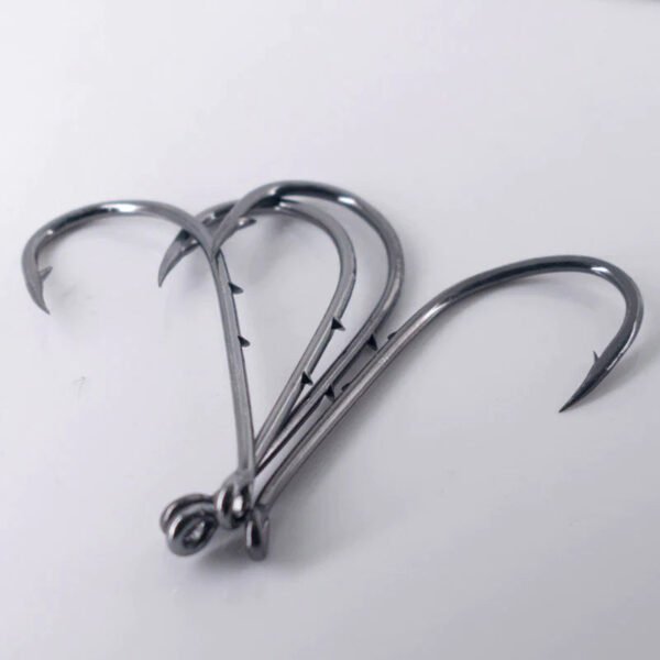 50pcs Double-backed 6/0  High Carbon Fishing Hooks - Image 4