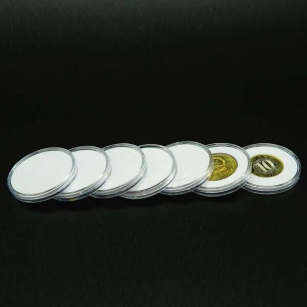 20Pcs Clear Round 40mm Direct Fit Airtight Coin Capsules Fits 5 Different Sized Coins - Image 3