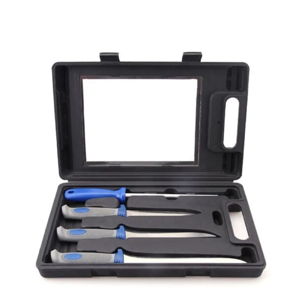 4pc Fillet Knife Set  with Case and Sharpener - Image 2
