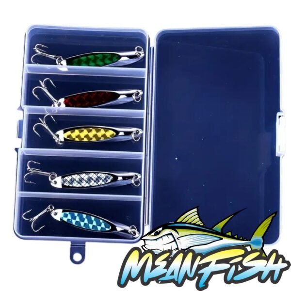 5 Fishing Lures With Mini Tackle Box - Image 2