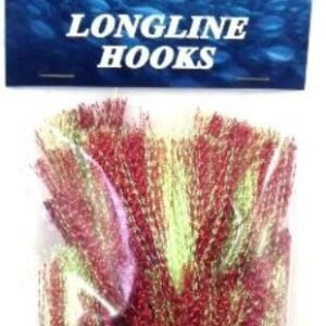 LongLine Flies 25 PCS Chartreuse/Red