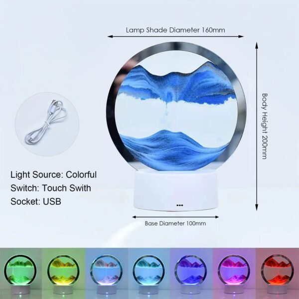 Colorful Crystal Nightlight Led 3D with Crystal Sand - Image 2