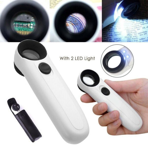 40X Magnifier Glass Jeweler Eye with 2 LED Lights - Image 10