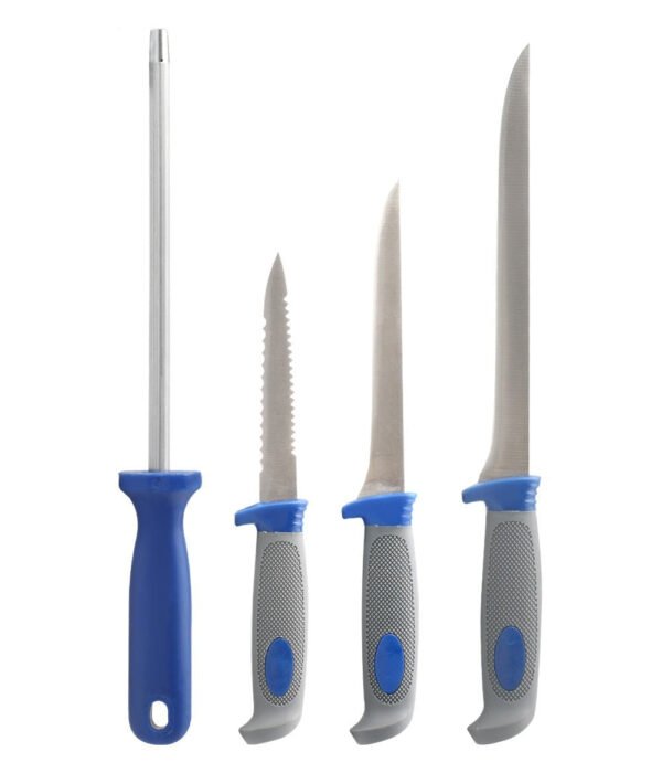 4pc Fillet Knife Set  with Case and Sharpener - Image 3