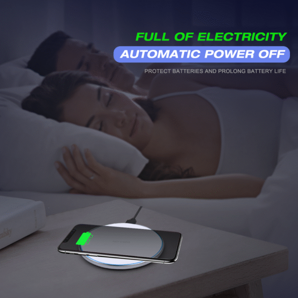 15w Fast Wireless Phone  Charger Pad for iPhone or Samsung  - Silver - Image 7